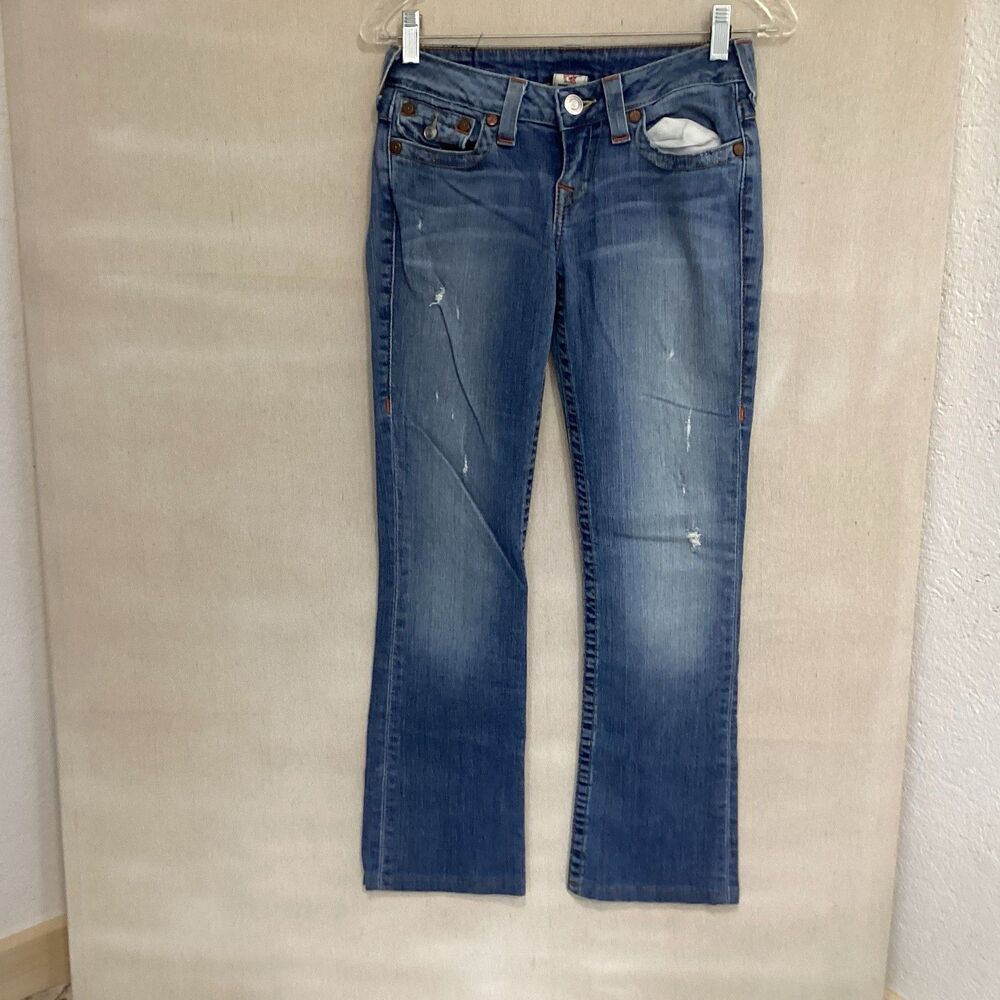true religion jeans women26 hi rise boot blue WAK564E84 Y2K (altered)